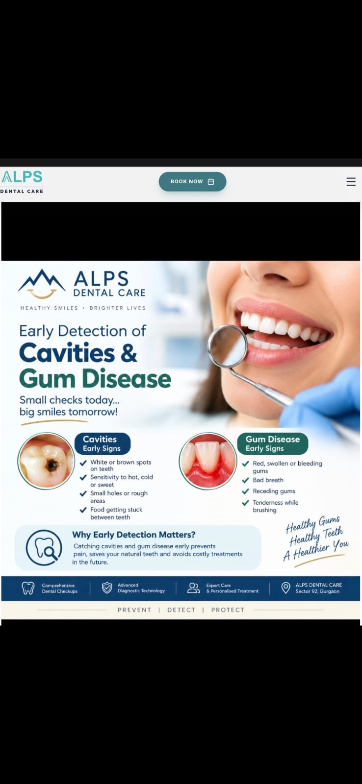 Early detection of caries and gum disease 